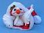 Annalee 5" White Duckling in Velour Santa Hat - Mint / Near Mint - 807287