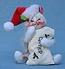 Annalee 4" Catnip Calico Santa Kitty Cat - Mint - 808107