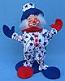 Annalee 10" Patriotic Clown - Mint - 984601w