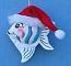 Annalee 3" White & Blue Santa Angel Fish Ornament - Signed - Mint - 986300s-2