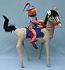 Annalee 25" Patriotic Yankee Doodle on 36" Horse - Excellent - A307-75x