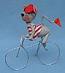 Annalee 7" Bicyclist Boy Mouse - Excellent - M402-74a