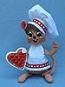Annalee 6" Chipper's Pizza My Heart Chef Mouse - Mint - 100912