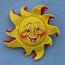 Annalee 3" Sunshine Pin with Red Backing - Mint / Near Mint - 181090
