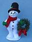 Annalee 5" Cozy Christmas Snowman Holding Wreath - Mint - 550012