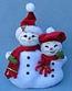 Annalee 5" Christmas Delights Duo Snowmen - Mint - 550312
