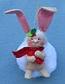 Annalee 3" Cozy Bunny Tail Ornament - Mint - 700212