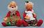 Annalee 18" Mr & Mrs Santa Cardholder - Handpainted - Mint - N37-N36-81h