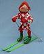 Annalee 10" Red Ski Elf with Red Jacket - Excellent - Z224-70xx