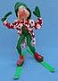 Annalee 10" Green Ski Elf with Red Jacket - Excellent - Signed - Z224-71s