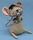 Annalee 10" Country Boy Mouse George - Very Good - Signed - 223464s