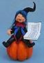 Annalee 6" Witch Kid on Pumpkin - Mint - Prototype - 201007p