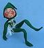 Annalee 10" Green Elf with Tinsel - Mint - E22-61gox