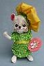 Annalee 6" Easter Chef Girl Mouse with Bunny Cookie Tray 2013 - Mint - 201113