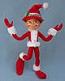 Annalee 9" Red Silver Sparkle Elf 2013 - Mint - 501213
