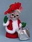 Annalee 6" Silver Sparkle Girl Mouse 2013 - Mint - 601513