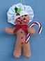 Annalee 5" Gingerbread Chef with Candycane Ornament 2014 - Near Mint - 701014