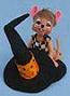 Annalee 6" Witch Hat Mouse 2015 - Mint - 301515