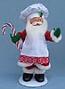 Annalee 9" Peppermint Chef Santa Holding Candy Cane 2015 - Mint - 400015