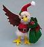 Annalee 9" Holly Berry Eagle with Sack 2015 - Mint - 751315