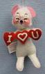 Annalee 3" I Luv U Mouse Ornament - Excellent - 030502sqa