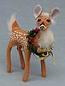 Annalee 5" Rustic Yuletide Fawn with Wreath 2016 - Mint - 450016