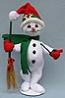 Annalee 15" Snowflake Snowman with Broom & Pipe 2016 - Mint - 550316