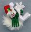 Annalee 3" Snowflake Kitty Cat Ornament 2016 - Mint - 700716