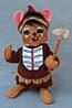 Annalee 6" Indian Boy Mouse with Tomahawk 2017 - Mint - 350917