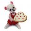 Annalee 6" Valentine Cookie Mouse 2018 - Mint - 100818