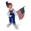 Annalee 14" Patriotic Elf Holding Flag 2018 - Mint - 250618