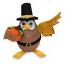 Annalee 9" Harvest Pilgrim Owl 2018 - Mint - 361718