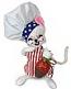 Annalee 6" Stars & Stripes Chef Mouse with Strawberry 2019 - Mint - 260419