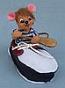 Annalee 3" Skipper Mouse in Boating Shoe with Paddle 2015 - Mint - 851115