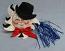 Annalee 3" White Sun Pin with Black Hat - Mint - 8207100