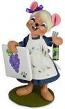 Annalee 6" Paint & Sip Mouse Holding Wine Bottle 2021 - Mint - 261021