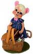 Annalee 6" Picnic Mouse with Basket & Wine Bottle 2021 - Mint - 261121