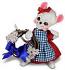 Annalee 6" Patriotic Girl Mouse with Wreath 2021 - Mint - 260721