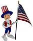 Annalee 9" Uncle Sam Elf with Flag 2021 - Mint - 260821