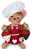 Annalee 6" Sweet Strawberry Chef Mouse 2022 - Mint - 110822	