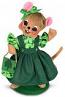 Annalee 6" St. Patrick's Girl Mouse with Purse 2022 - Mint - 160622