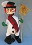 Annalee 30" Snowman with Broom - Near Mint / Excellent - 753694c