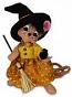 Annalee 6" Moonlight Witch Mouse with Crow 2022 - Mint - 311022