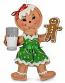 Annalee 5" Gingerbread Girl Ornament 2022 - Mint - 711122