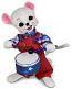 Annalee 6" Patriotic Drummer Boy Mouse 2023 - Mint - 260423