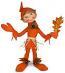 Annalee 12" Orange Autumn Elf 2023 - Mint - 361823