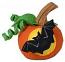 Annalee 4" Pumpkin with Bat 2024 - Mint - 310724