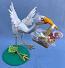 Annalee 10" Stork with 3' Baby in Basket - Excellent - 195887xx