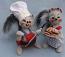 Annalee 5" Backyard Buddies Barbeque Boy & Girl Squirrel - Near Mint - 251001a