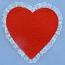 Annalee 10" Red Valentine Heart with Lace - Excellent